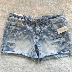 Patterned Altar'd State Jean Shorts