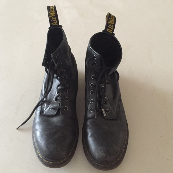 Black leather Dr. Martens