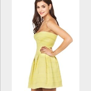 Akira Black Label Strapless Bandage Dress - Lime