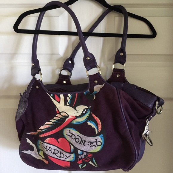 Ed Hardy leather purse 💜💜💜SOLD💜💜