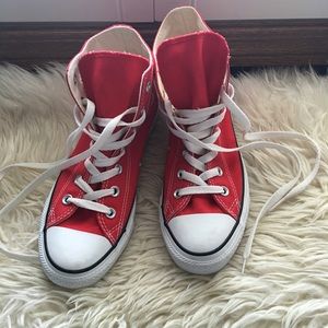 Red high top converse