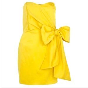 French Connection Flash Bow Dress - Yellow, 2