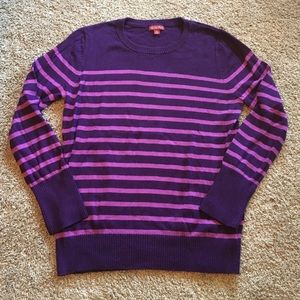 Purple striped sweater