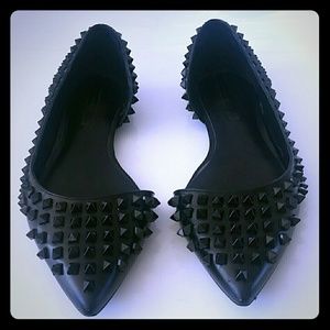 Spiky black flats - Zara