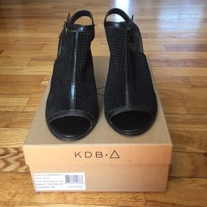 Sling back open toe bootie