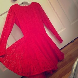 H&M Red Lace Circle Dress
