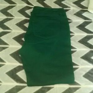 Emerald green jeans from The Limited
