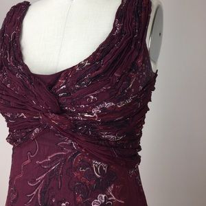Burgundy Silk Top