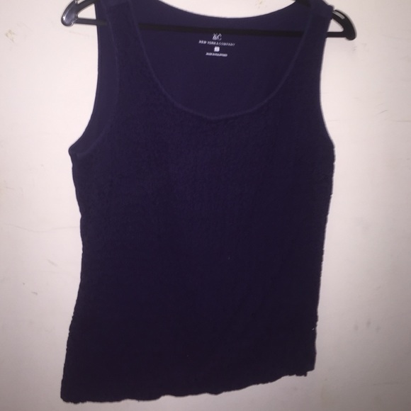 Navy Blue Eyelet Tank
