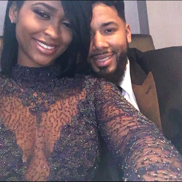 Beautiful beaded navy gown - Picture 4 of 4