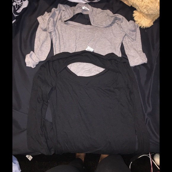 2 open back long sleeve t shirts from PINK
