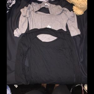 2 open back long sleeve t shirts from PINK
