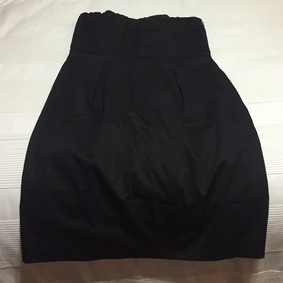 Express black strapless dress