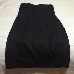 Express black strapless dress