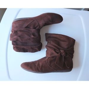 Rampage Brown Suade Booties