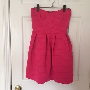Hot Pink Strapless Dress
