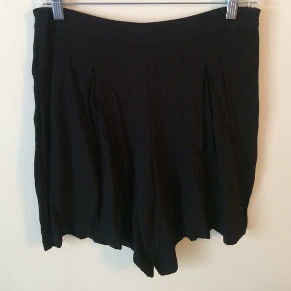 High-waisted float black shorts from Anthro