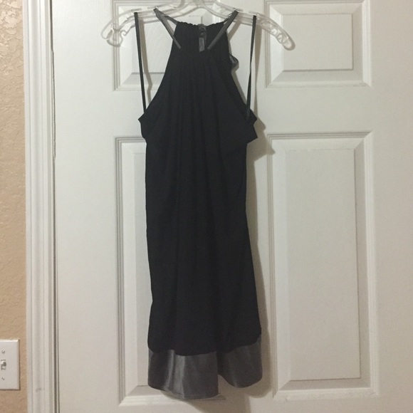 BCBG black bow tie halter dress