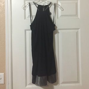 BCBG black bow tie halter dress