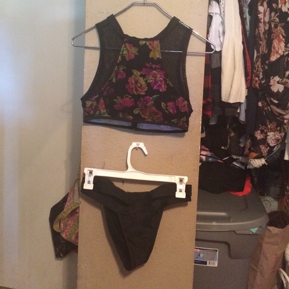 Mesh two piece bathing suit