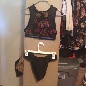 Mesh two piece bathing suit