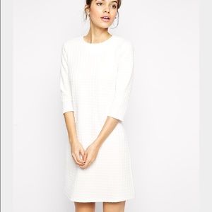 ASOS white 3/4 length sleeve dress