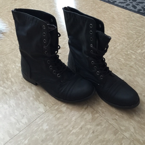 Cute Black Combat Boots
