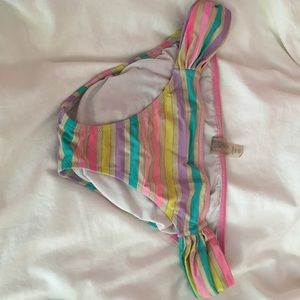 Gold and striped with different colors bottoms