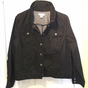 Black Jean jacket-women's XL- EUC!