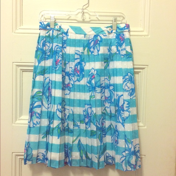Shorely Blue Tossing the Line Lilly Pulitzer Skirt