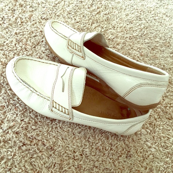 White loafers