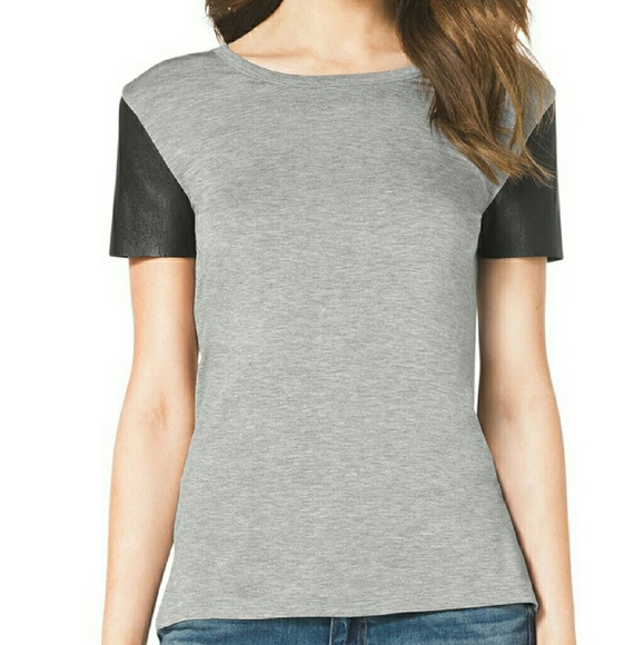 MK Women's Faux-Leather Blouse
