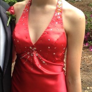 Ruby red prom dress