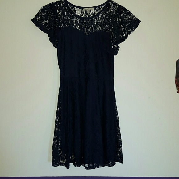 Blue lace dress