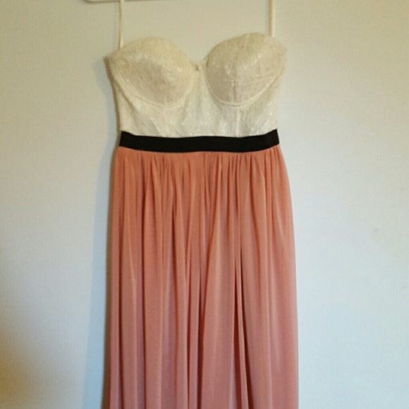 Strapless floor length dress