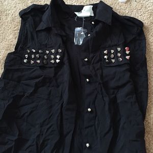 Spiked Black Top Brand New never worn