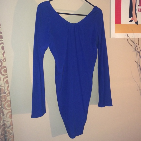 Blue Mini Long Sleeve Dress