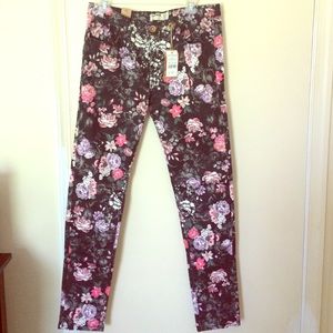 Antique Floral Skinny Leg Jeans