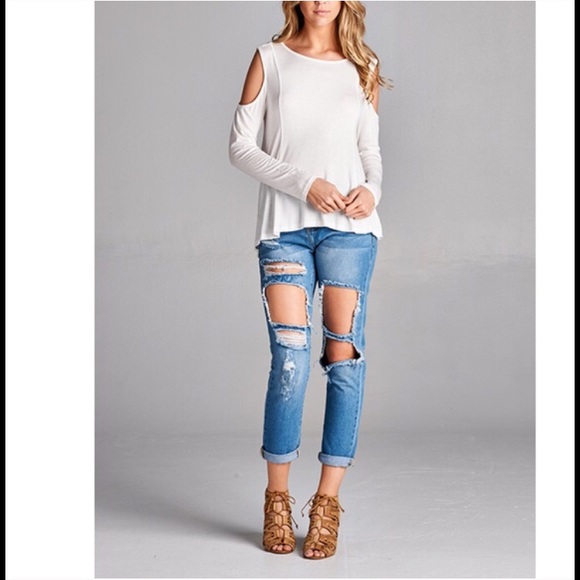 ✂️🎉HP🎉 shoulder lightweight top ✂️LAST CALL✂️ - Picture 4 of 4