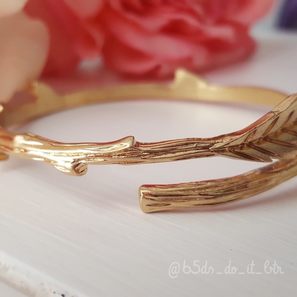 Golden Twig Bangle Bracelet - Picture 3 of 3