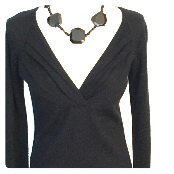 BCBG black lightweight sweater. Sexy!