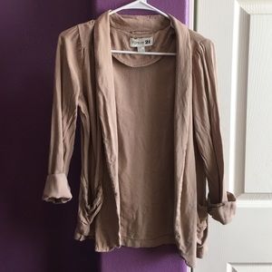 Tan light blazer.
