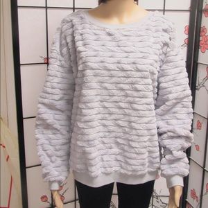 Lt blue fur sweatshirt