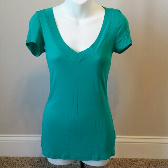 FLASH SALE! $5 Teal 55% Cotton, 45% Modal T-Shirt - Picture 1 of 1