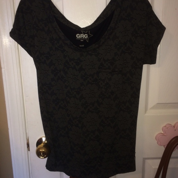 black floral print top