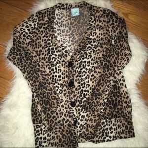Cheetah Print Cardigan
