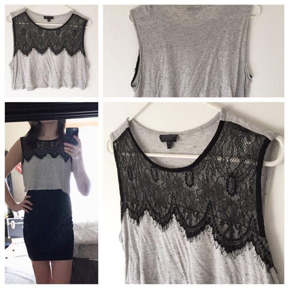 ✨ topshop lace crop top. - Picture 2 of 4