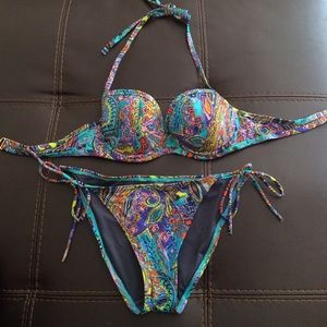 Multi-colored Paisley Victoria's Secret Swim Suit