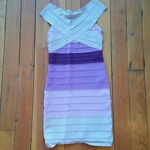 Bebe purple bodycon dress size medium
