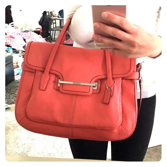 Coral coach purse!